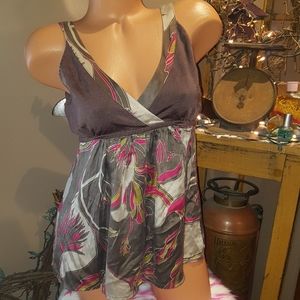 ♡Bebe Silk Top, With Tie♡